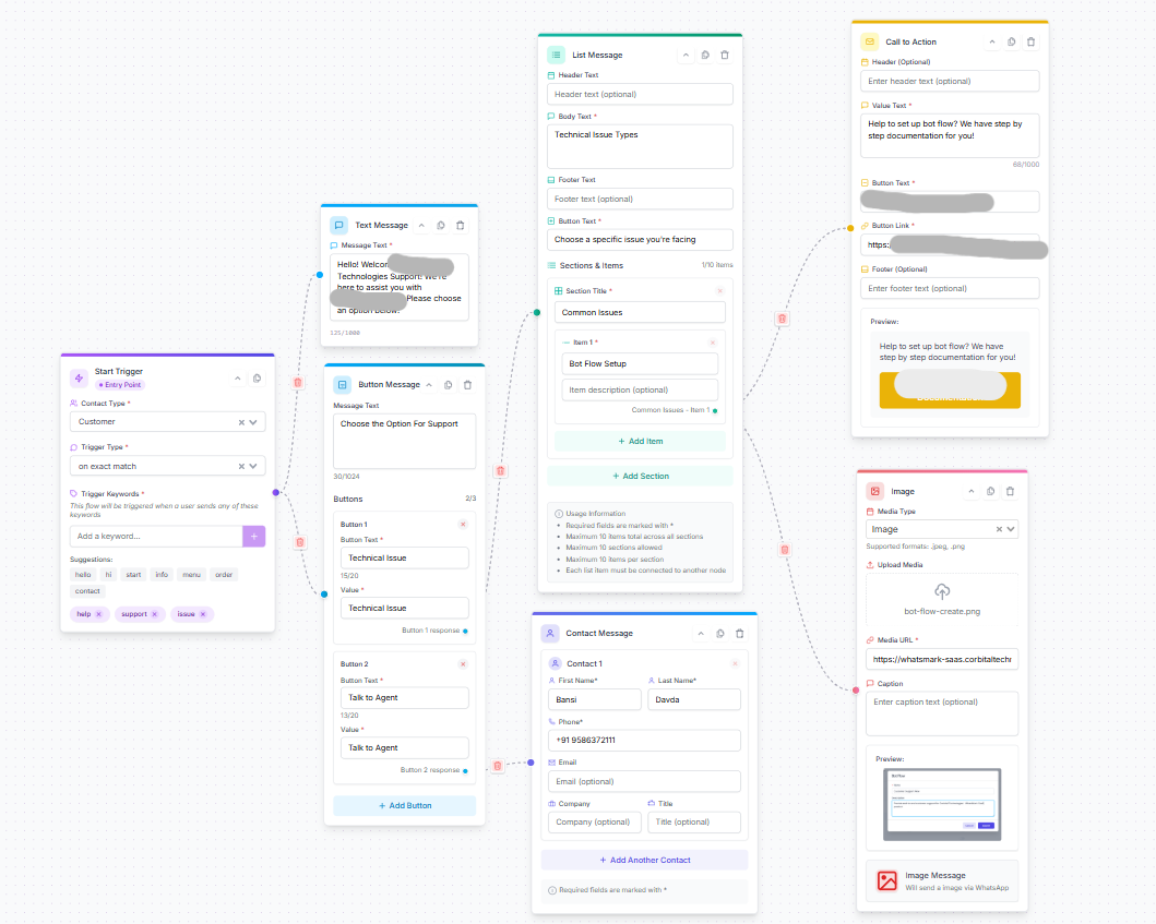 Complete Bot Flow Example
